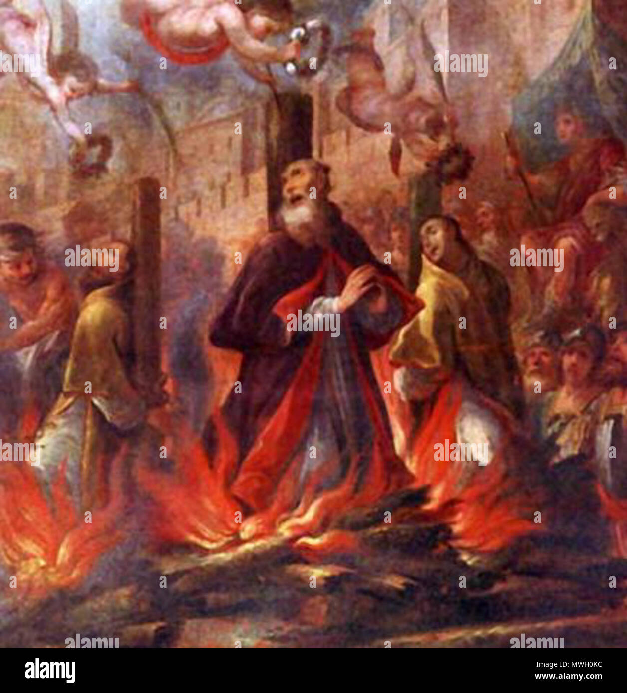 . Anglais : St. Fructuous Augurius et Euloge', martyre à Tarragone, la peinture catalane du 18e siècle . 18e siècle. 403 MartirioFructuoso Unkonwn, Espagnol Banque D'Images