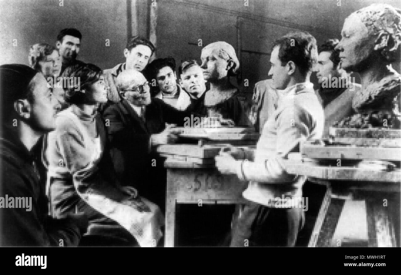 407 avec des étudiants 1939 Matveev Banque D'Images