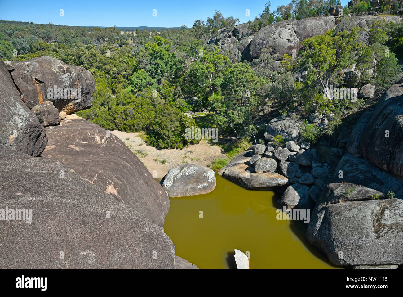 Réserve Naturelle de Cranky Rock près de Warialda dans le nord de la Nouvelle-Galles du Sud, Australie Banque D'Images