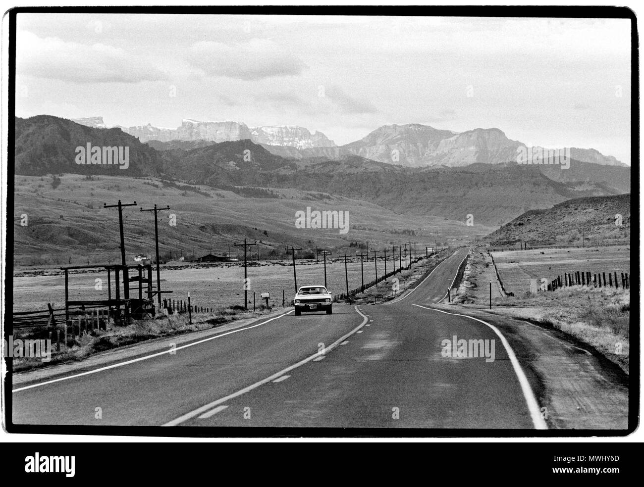 Bretagne France Paysage dans la région de Little Big Horn entre Gillette et Sheridan Banque D'Images Bretagne France Paysage dans la région de Little Big Horn entre Gillette et Sheridan Banque D'Images