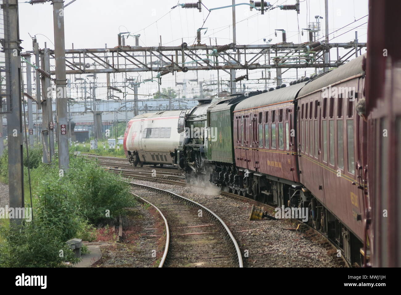 L'emblématique Flying Scotsman voyageant sur son Tour du Chilterns, une excursion de 5 heures avec de la vapeur des rêves, 31 mai 2018 Banque D'Images