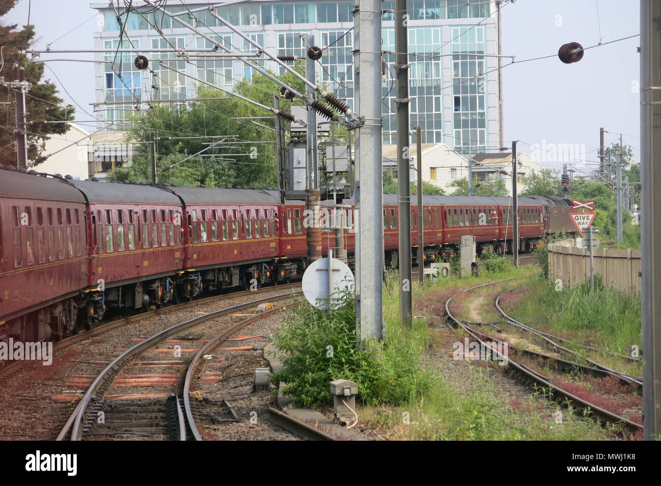 L'emblématique Flying Scotsman voyageant sur son Tour du Chilterns, une excursion de 5 heures avec de la vapeur des rêves, 31 mai 2018 Banque D'Images