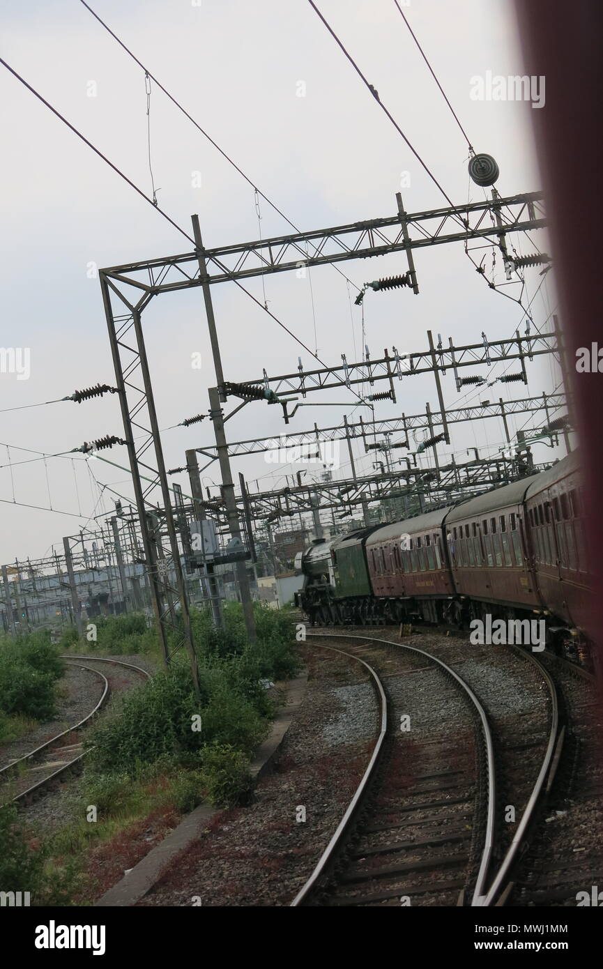 L'emblématique Flying Scotsman voyageant sur son Tour du Chilterns, une excursion de 5 heures avec de la vapeur des rêves, 31 mai 2018 Banque D'Images