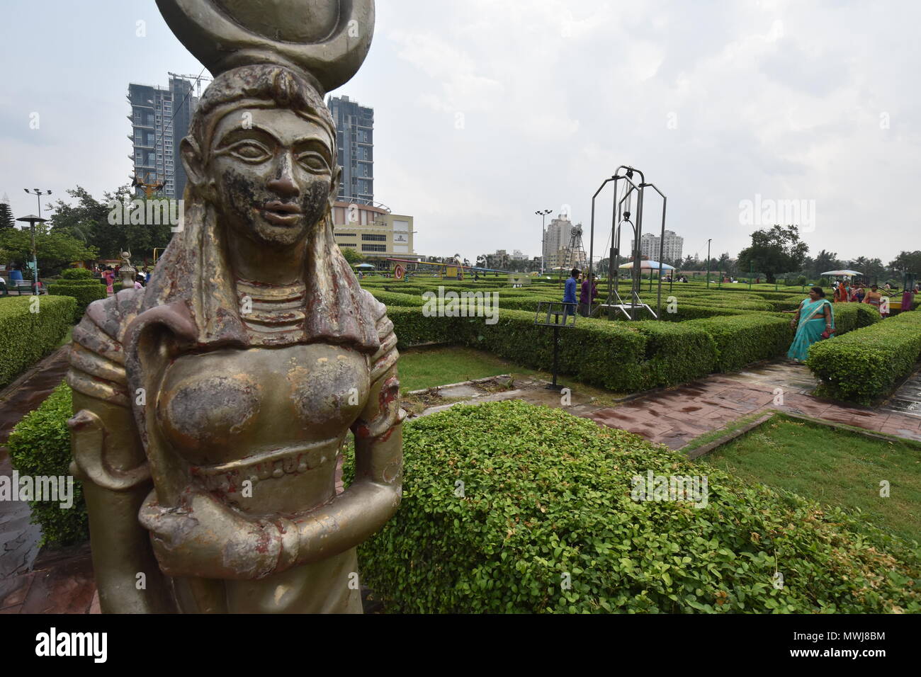 Isis sculpture au parc scientifique de Science City, Kolkata Banque D'Images