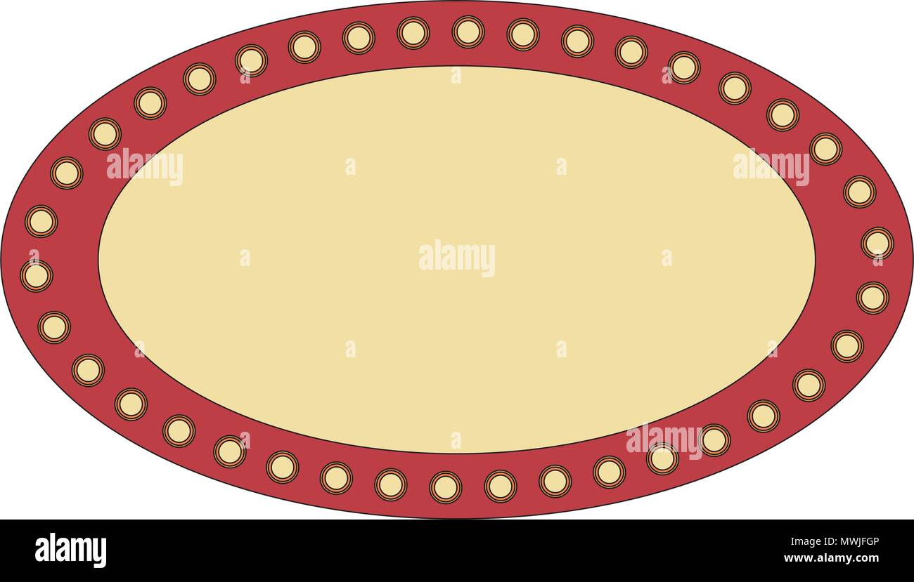 Vintage avec des lumières de panneaux de forme ovale vector illustration Illustration de Vecteur