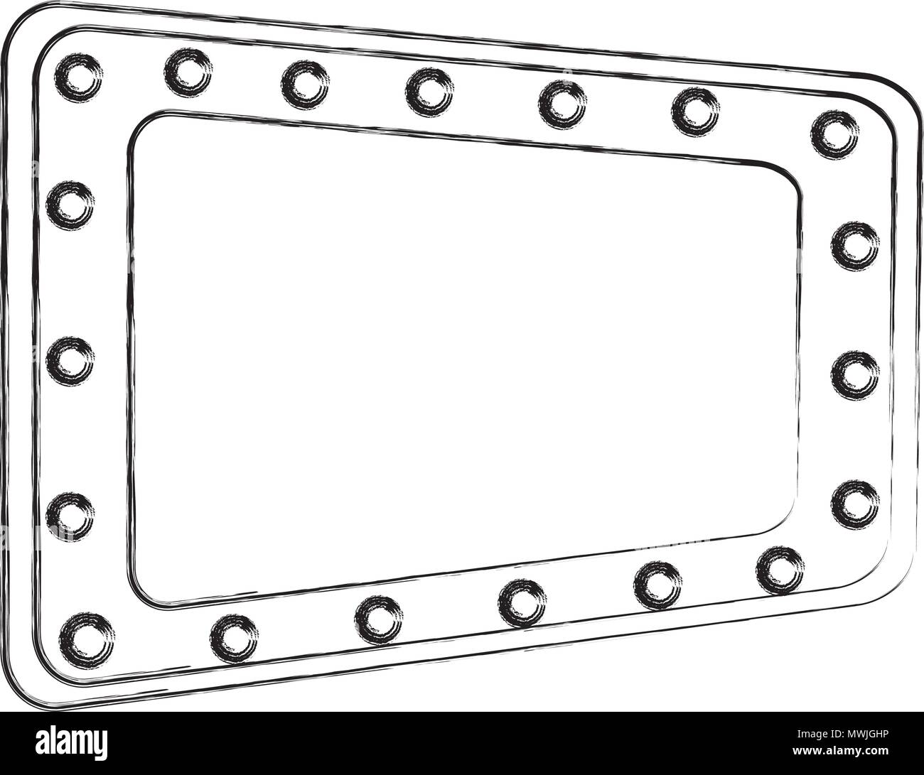 Vintage avec son croquis illustration vecteur vide feux Illustration de Vecteur