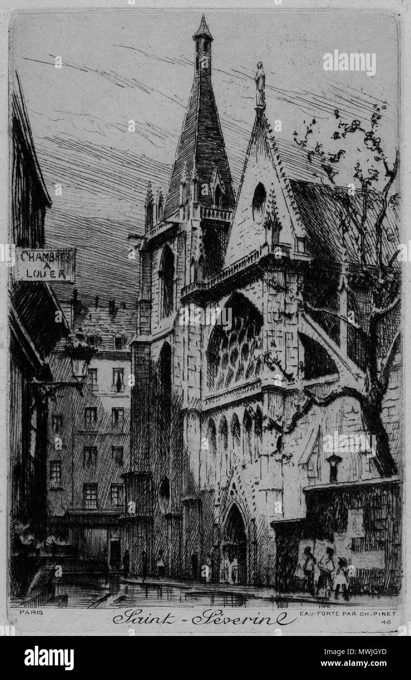 468 PARIS 46 Saint-Séverin Banque D'Images