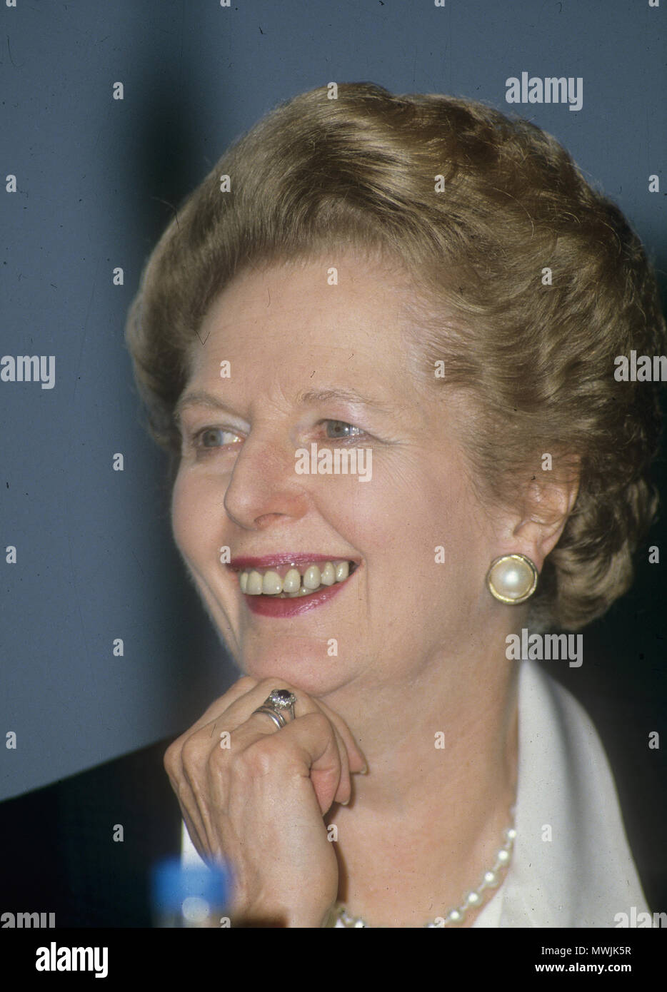 MARGARET THATCHER (1925-2013) chef du parti conservateur en 1990 Banque D'Images