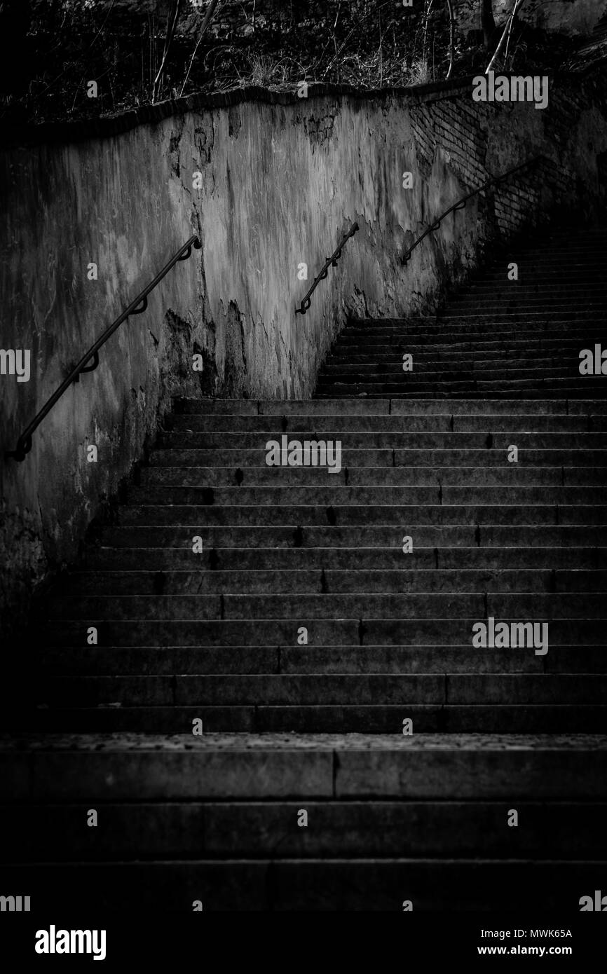 Escaliers de Petrin, Prague Banque D'Images