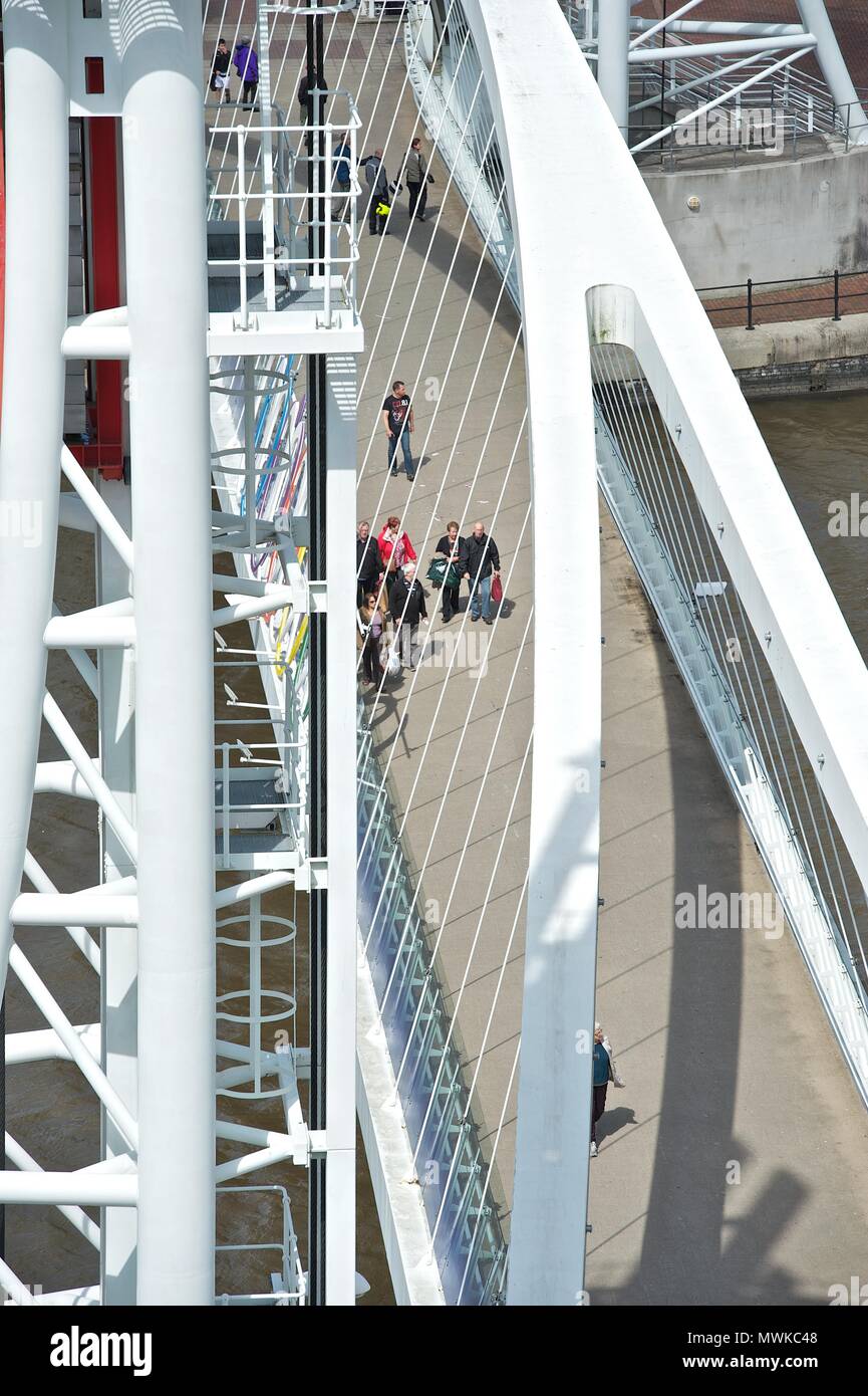 Quay West et de vues, Salford Quays, Manchester Banque D'Images