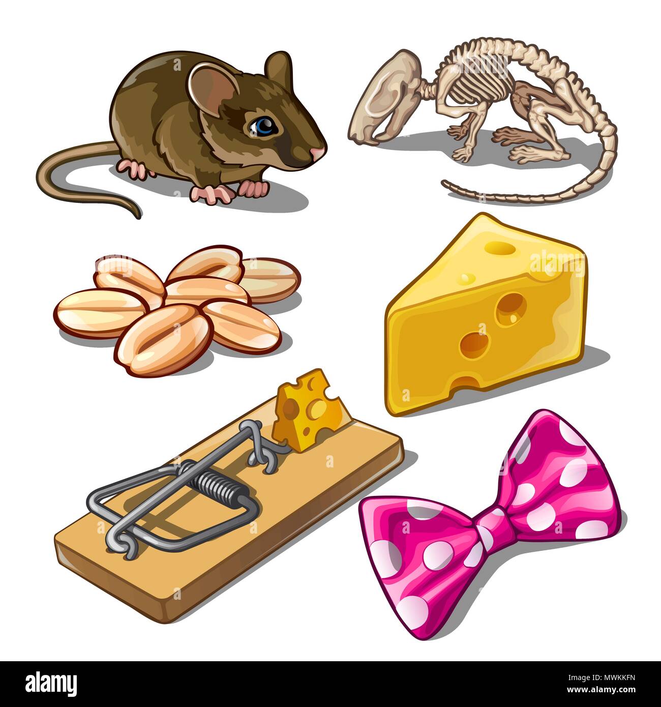 L'ensemble des objets sur l'objet d'attraper les souris. Vector  illustration Image Vectorielle Stock - Alamy