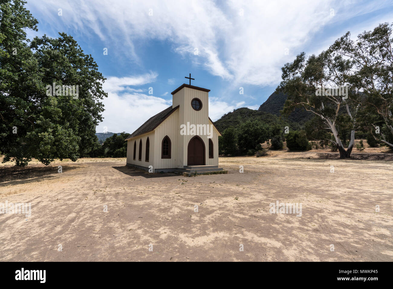 Petit film historique appartenant à l'église US National Park Service au Paramount Ranch dans les Santa Monica Mountains National Recreation Area, près de Los A Banque D'Images