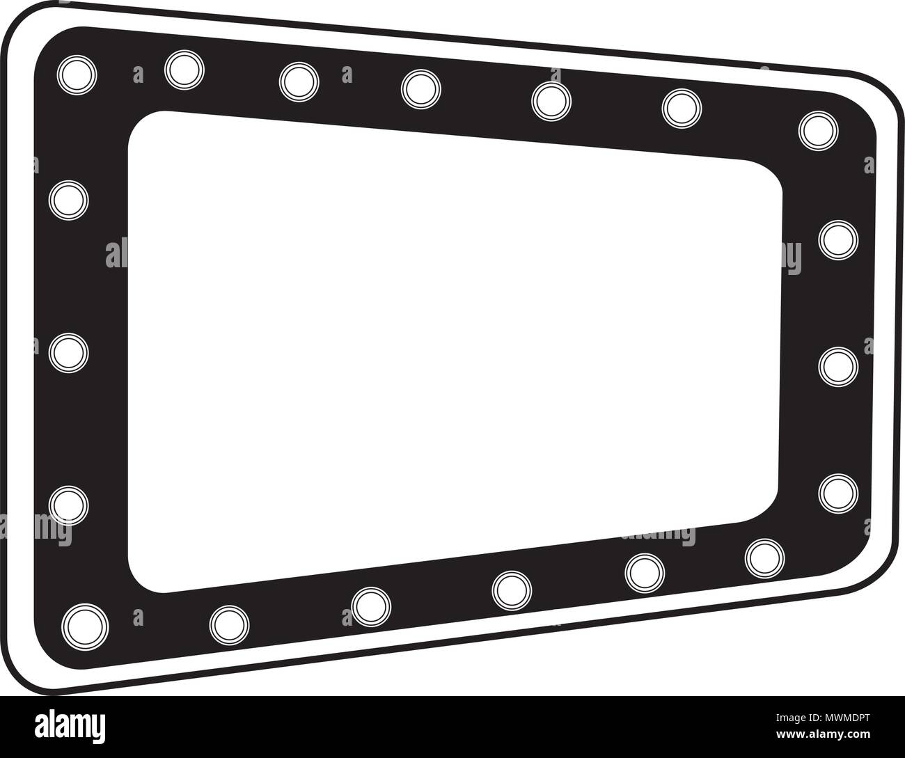 Vintage avec son vide feux vector illustration croquis noir et blanc Illustration de Vecteur