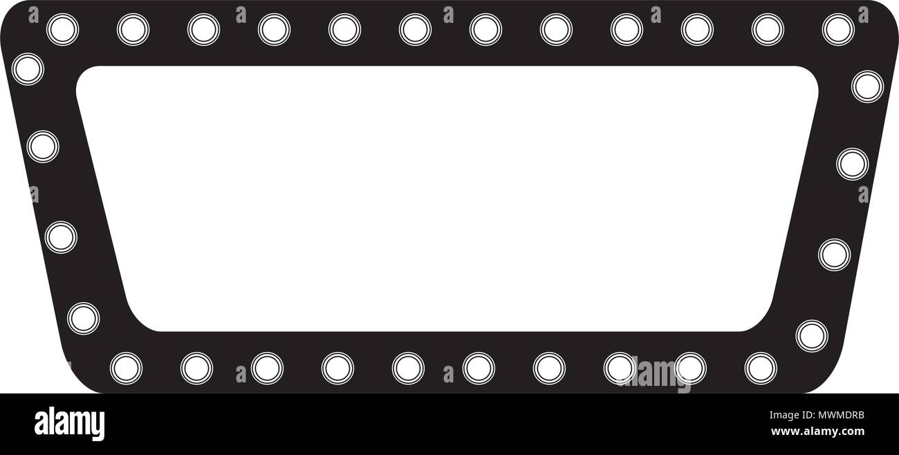 Vintage avec son vide feux vector illustration croquis noir et blanc Illustration de Vecteur