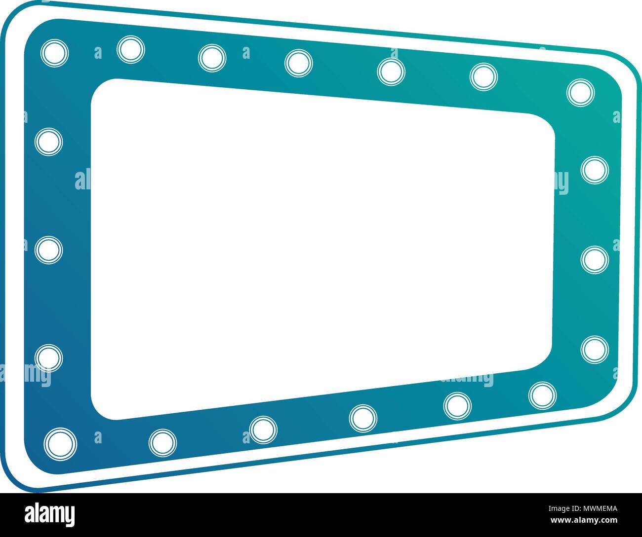 Vintage avec son vecteur vide lumières néon bleu croquis illustration Illustration de Vecteur