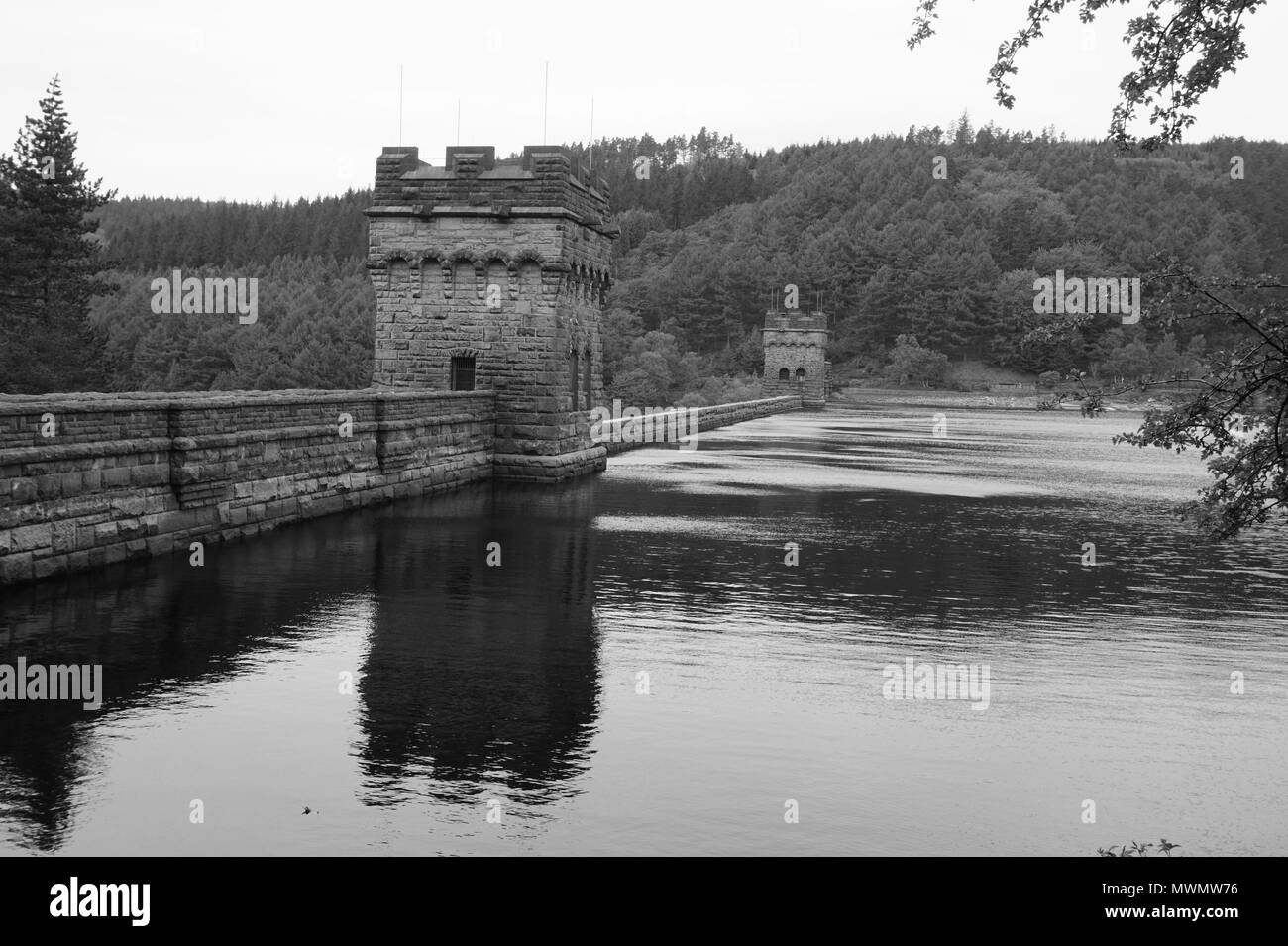 Barrage d'eau de Derwent, Derbyshire Banque D'Images