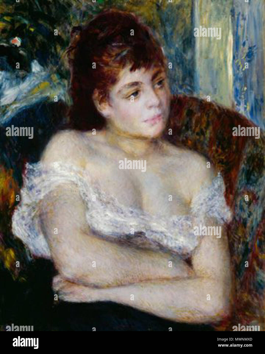 . Anglais : femme dans un fauteuil . 1874. Pierre-Auguste Renoir (1841-1919) Noms alternatifs Description Auguste Renoir peintre français, sculpteur et illustrateur Date de naissance/Décès 25 Février 1841 3 décembre 1919 Lieu de naissance/décès Limoges Cagnes-sur-Mer lieu de travail Paris contrôle d'autorité : Q39931 : VIAF 29643005 ISNI : 0000 0001 2126 066X ULAN : 500115467 RCAC : n79055478 35448169 518 ALN : WorldCat Renoir femme dans un fauteuil Banque D'Images