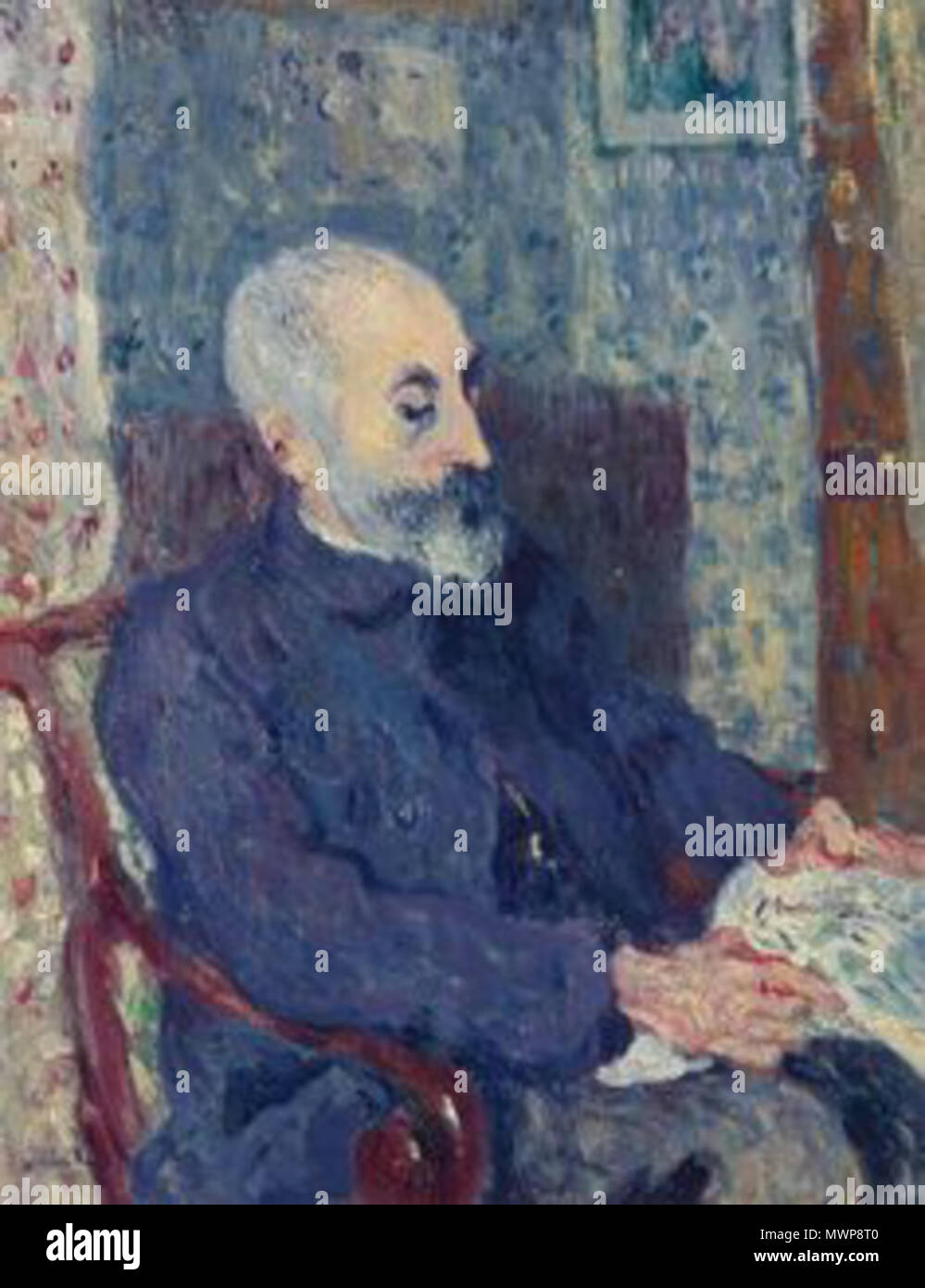 . Anglais : Peinture de Louis Valtat de son père, François-Victor Valtat, assis sur une chaise. Vers 1895 Huile sur toile 13,5 x10.51. vers 1895. Louis Valtat 497 Portrait de Monsieur Victor Valtat, le père de l'artiste Banque D'Images