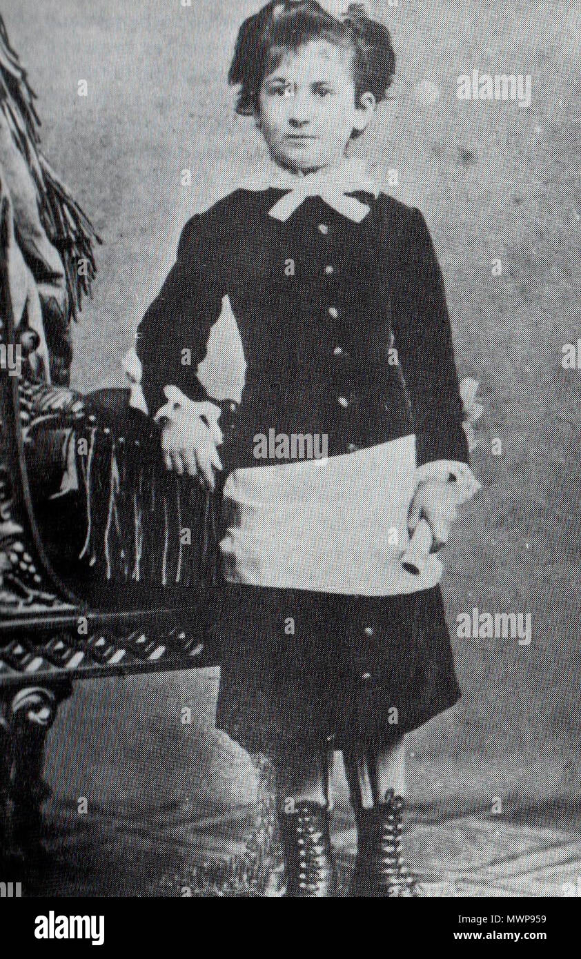 . Deutsch : Maria Montessori (um 1880) . vers 1880. 397 Inconnue Maria Montessori (um 1880) Banque D'Images