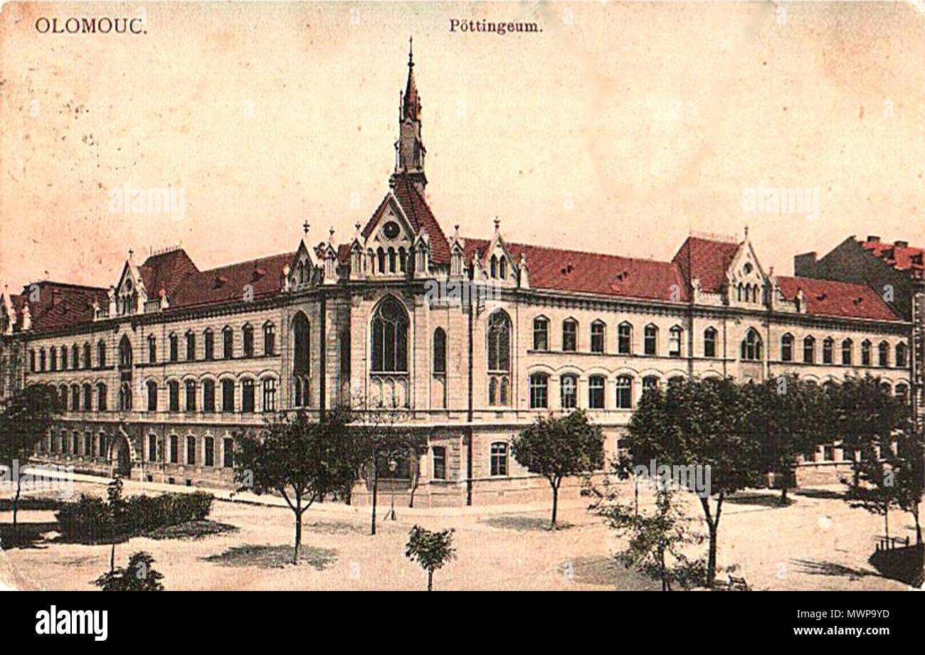 . Anglais Pöttingeum bâtiment dans un style néogothique à Olomouc