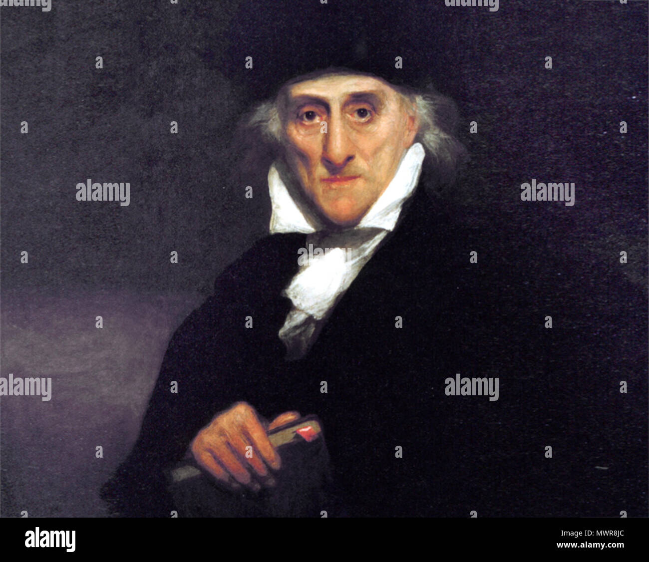 . Deutsch : Samuel Morse (1791-1872) zugeschrieben : Lorenzo Da Ponte (1749-1838), ca. 1830. New York Yacht Club. Détail. vers 1830. Thomas 541 Morse Samuel Morse zugeschrieben Lorenzo Da Ponte Détail New York Yacht Club Banque D'Images