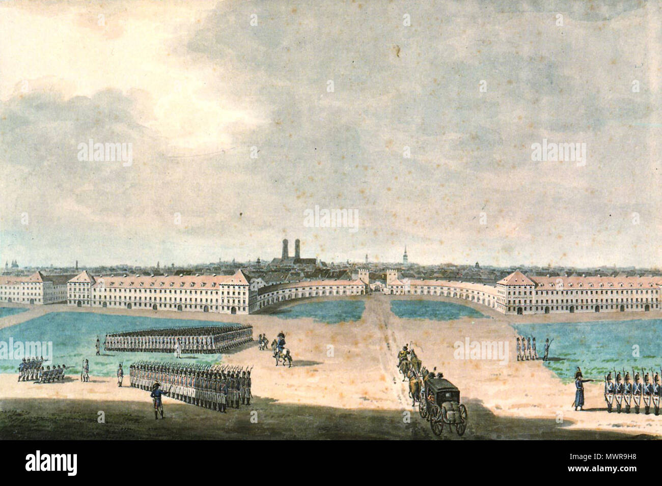 . Der als Karlsplatz Exerzierplatz . 1826. Franz Thurn 545 SB 014 Banque D'Images
