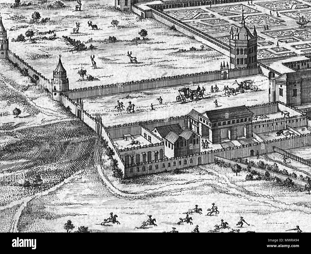 547 Schloss Neugebäude Delsenbach Wien 1715 Détail Banque D'Images