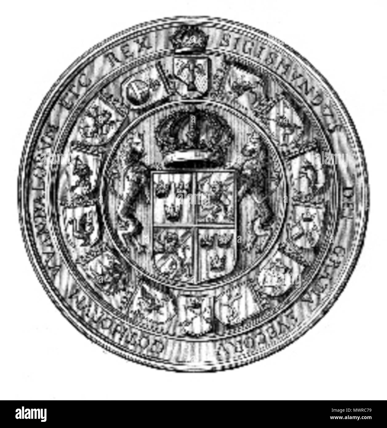 . Anglais : Le sceau royal du roi Sigismond de Pologne et Suède . avant 1633. Inconnu 558 Sigismond de Suède seal Banque D'Images