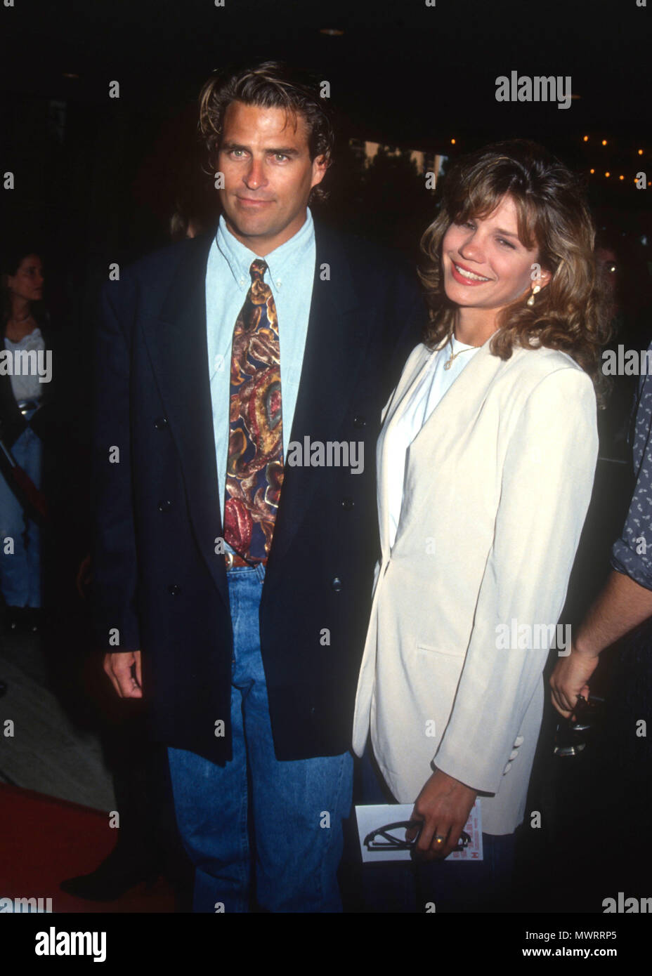 LOS ANGELES, CA - 18 juillet : (L-R) Acteur Ted McGinley et femme Gigi Rice assister à la "première" néerlandais le 18 juillet 1991 à Cineplex Odeon Cinemas Century Plaza à Los Angeles, Californie. Photo de Barry King/Alamy Stock Photo Banque D'Images