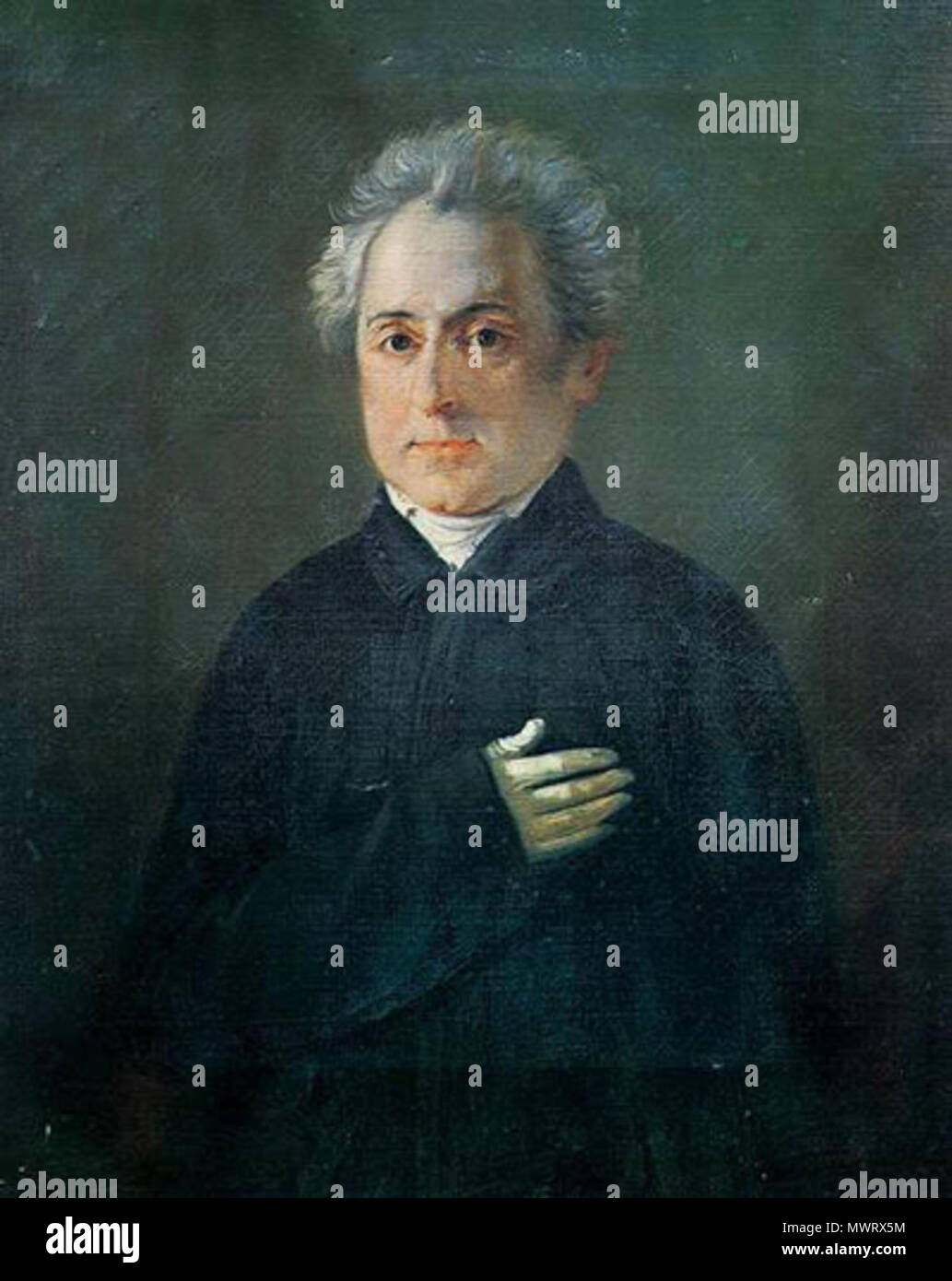 . Anglais : Portrait de Dionysios Solomos Ελληνικά : Προσωπογραφία Διονυσίου Σολωμού άγνωστο από του. καλλιτέχνη Μουσείο Ιστορικής Εθνολογικής Εταιρείας και της. . 567 Inconnu 4 portrait Solomos Banque D'Images