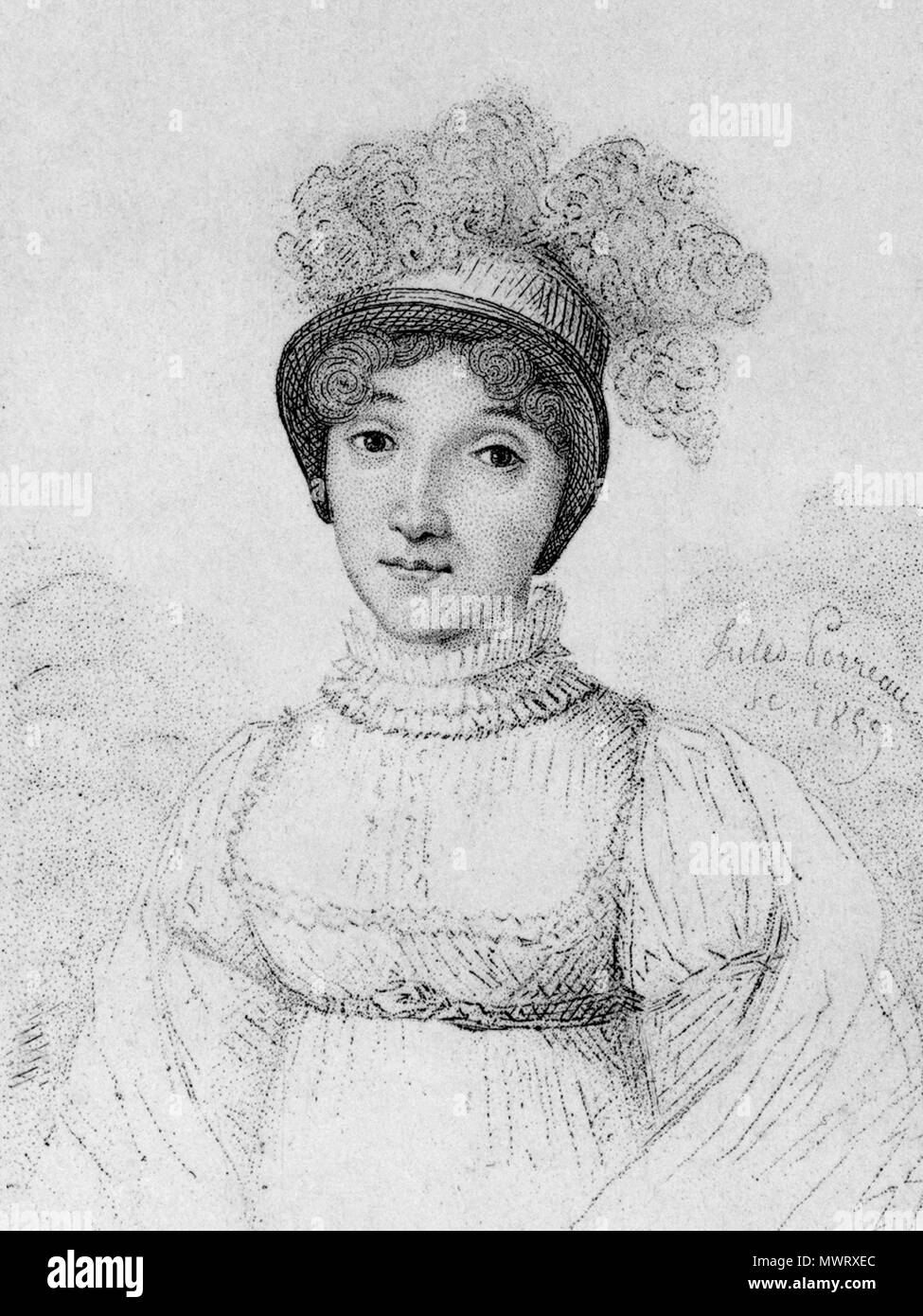 . Sophie Blanchard aéronaute du début du 19e siècle . 1859. , Jules Porreau 567 Sophie Blanchard Banque D'Images