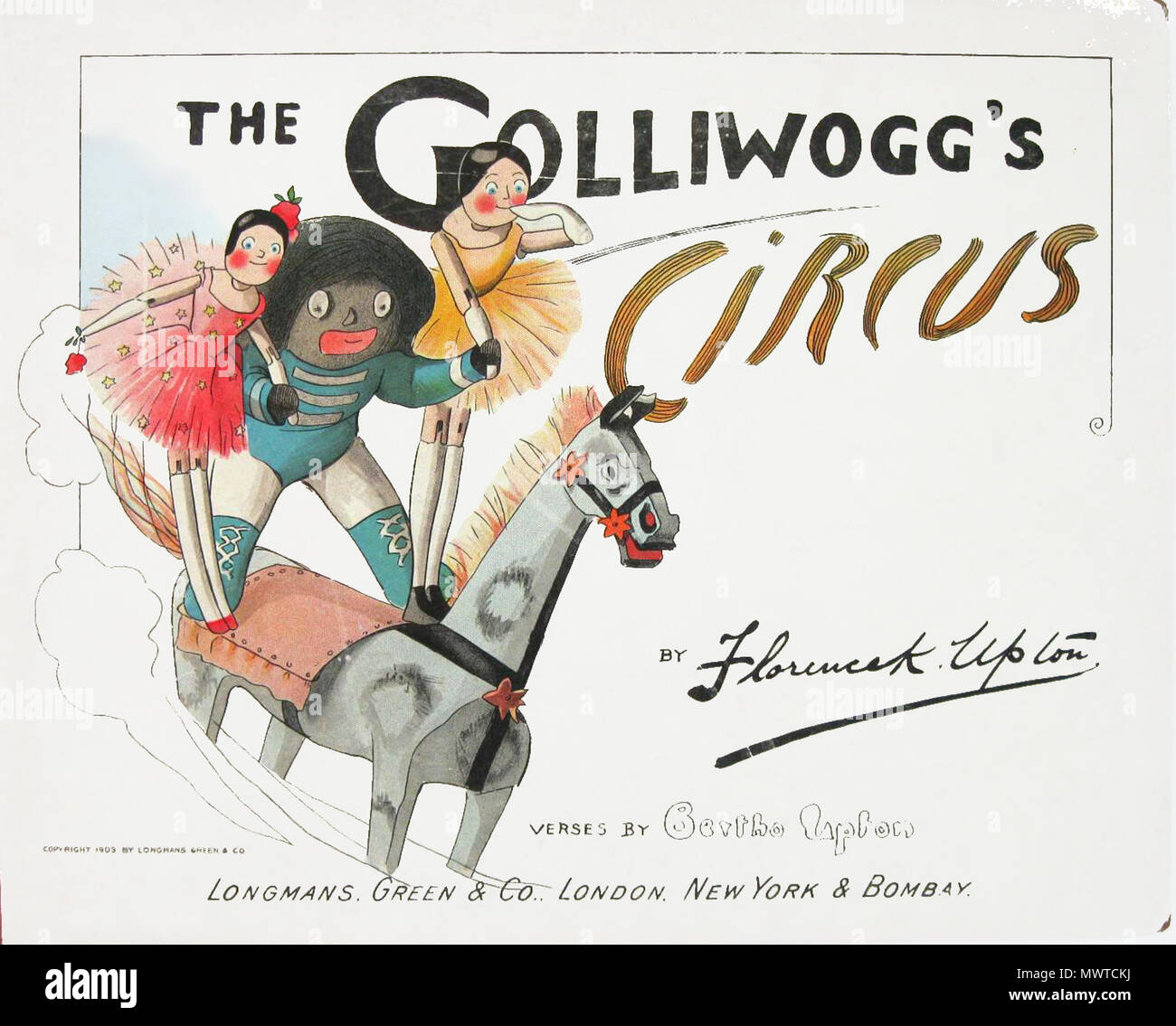 . Le couvercle de l'Golliwogg's Circus' par Bertha et Florence Kate Upton. 1903. Bertha et Florence Kate Upton 596 Le Golliwogg's Circus couvrir Banque D'Images