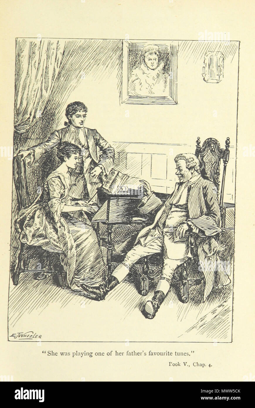 . Français : l'histoire de Tom Jones, un enfant trouvé, (Tom Jones) Illustration pour le tome V, ch.4 . 1895. Townsend, George Henry, 1895 Tom Jones 610 V-4 Banque D'Images