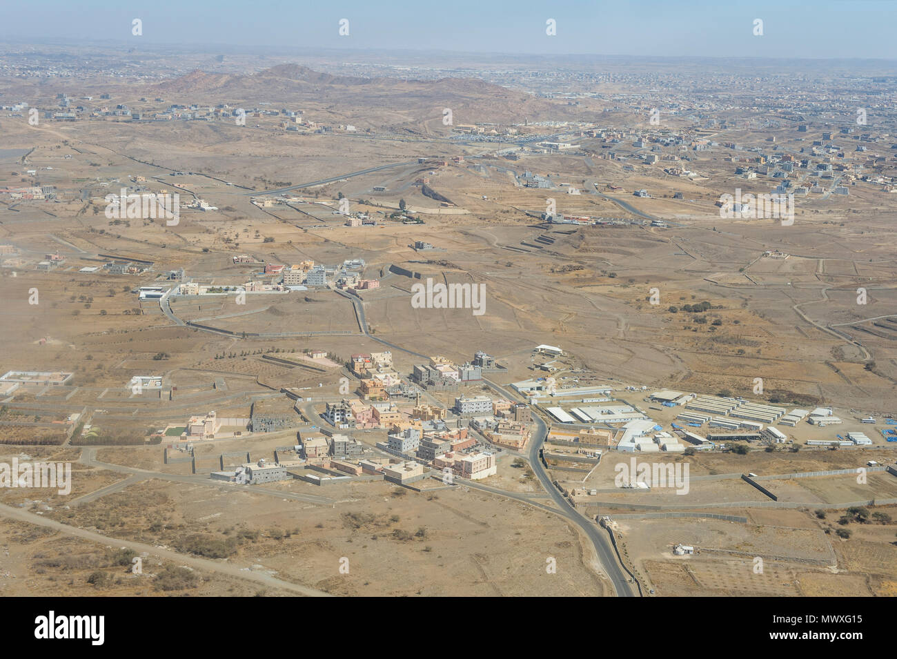 Vue aérienne de Abha, Arabie saoudite, Moyen Orient Banque D'Images