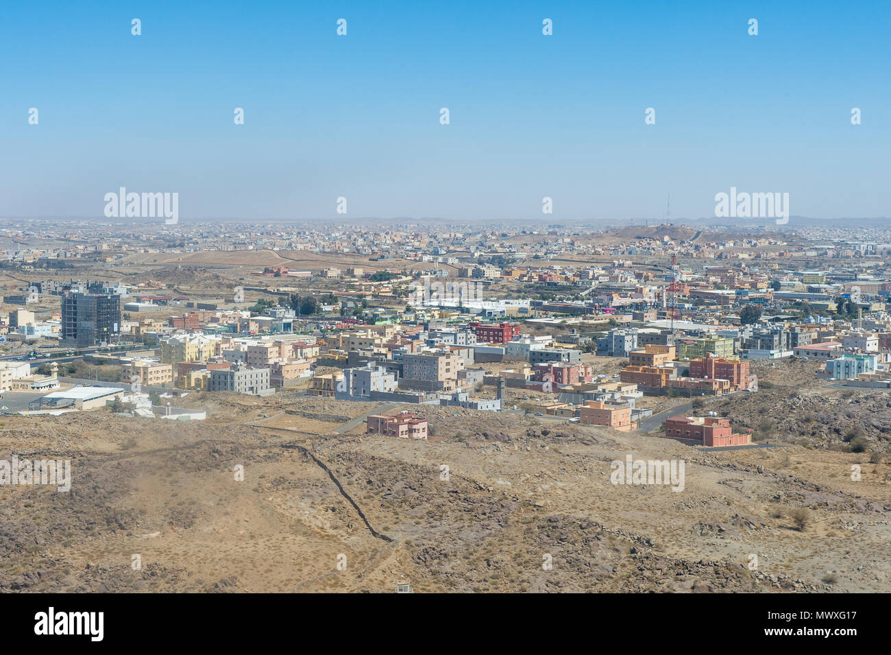 Vue aérienne de Abha, Arabie saoudite, Moyen Orient Banque D'Images