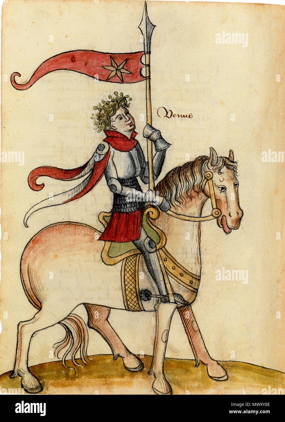 . Deutsch : English : Vénus Vénus . 15e siècle. Konrad Kyeser illustrateur inconnu 345, Bellifortis, clm 30150, 19 Blatt, Tafel 87v Banque D'Images