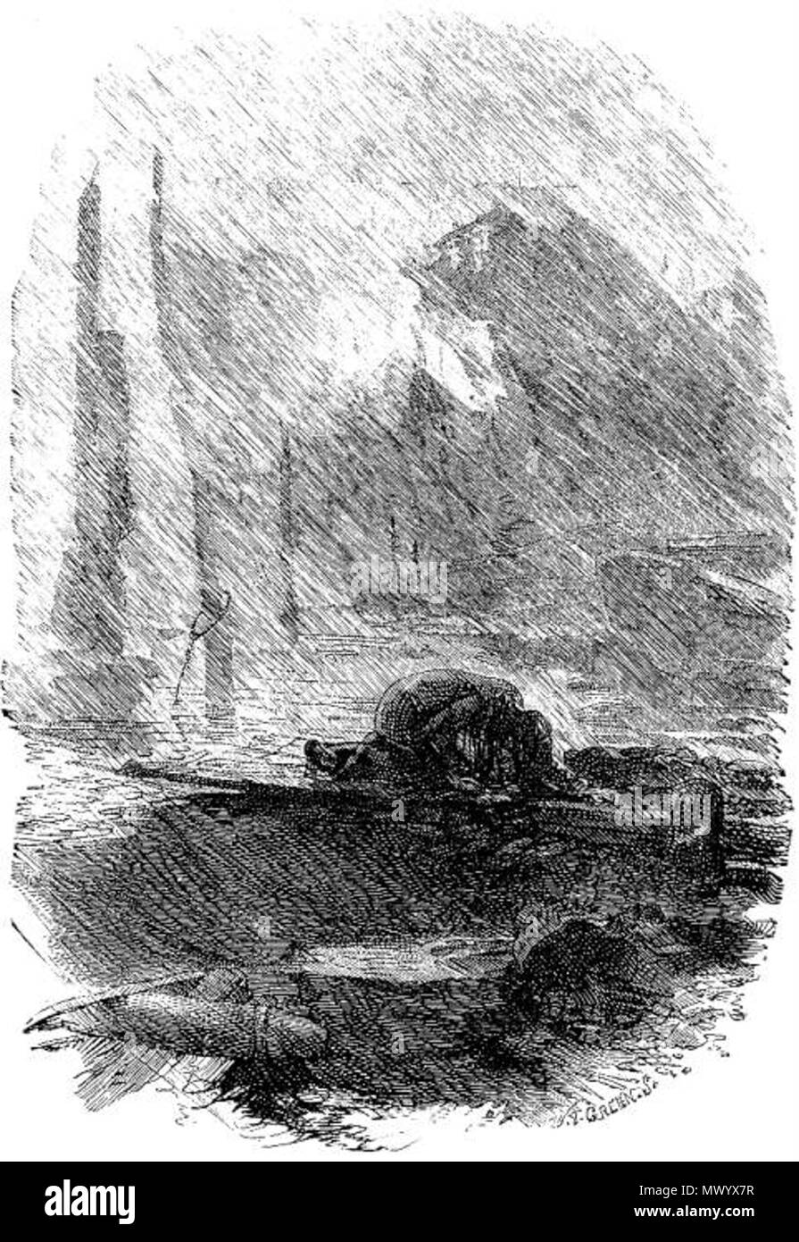 . Anglais : John Harmon's crawling, trempé, à travers les planches vers la rive . 17 novembre 2010, 12:16:12. Marcus Stone 424 plus mort que vivant Banque D'Images