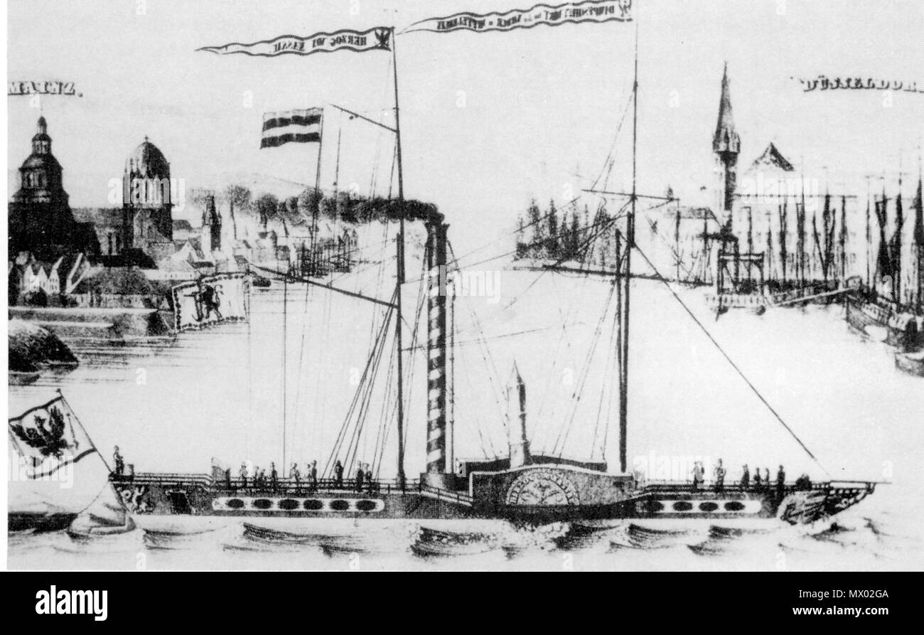 . Deutsch : Raddampfer Herzog von Nassau 1838 . 15 mai 2011. 277 Inconnu Herzog von Nassau Banque D'Images
