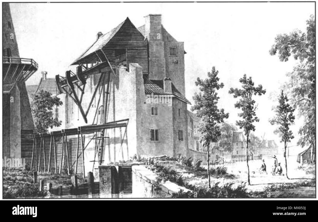 . Anglais : gezicht op de Rotterdamse vuurmachine, aquarel door een onbekende kunstenaar ca. 1780 . 7 octobre 2015, 13:39:51. onbekende kunstenaar 243 gezicht op de Rotterdamse vuurmachine, ca. 1780 Banque D'Images