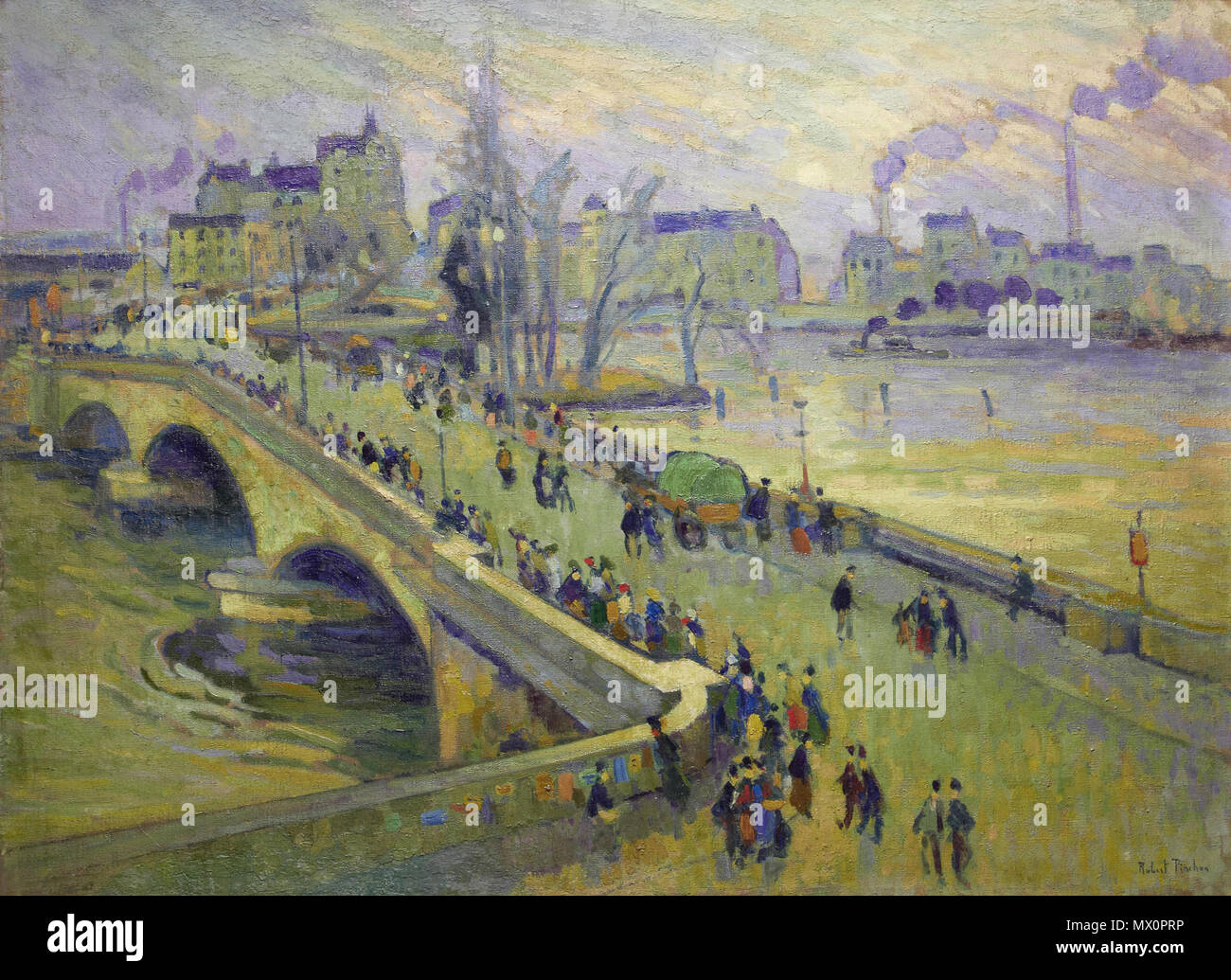 . Le pont Corneille, Rouen . circa 2018 1910 364 Le pont Corneille, Rouen - Robert Antoine Pinchon (Français, 1886-1943) Banque D'Images