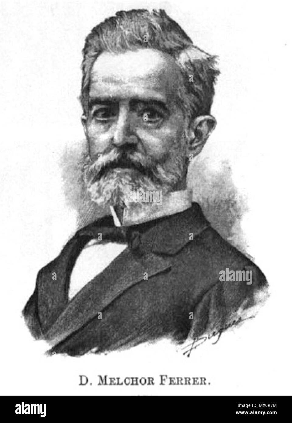 . Français : Ferrer i Melcior de Bruguera (Barcelone, 1822 - 5 de maig de 1890)[1] un fou je jurista polític català. 1899. Inconnu 411 Melcior Ferrer Banque D'Images