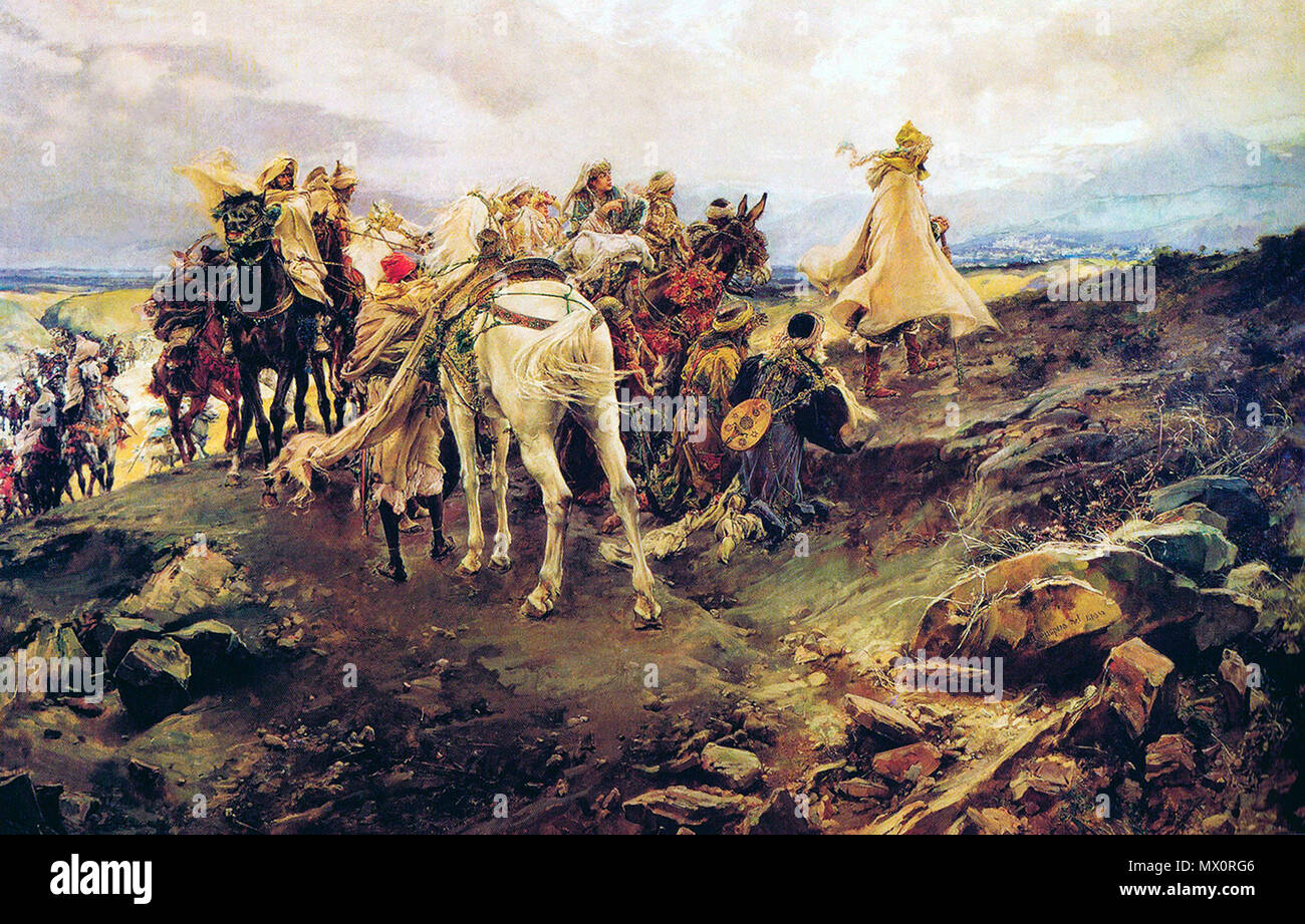 PRADILLA 500 - El Suspiro del Moro (Colección particulier, 1879-1892. Óleo sobre lienzo, 1,95 x 3,02 cm) Banque D'Images
