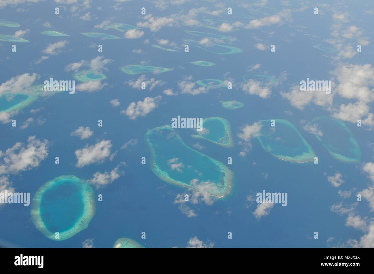 Îles de Maldives de la sky, République des Maldives Banque D'Images