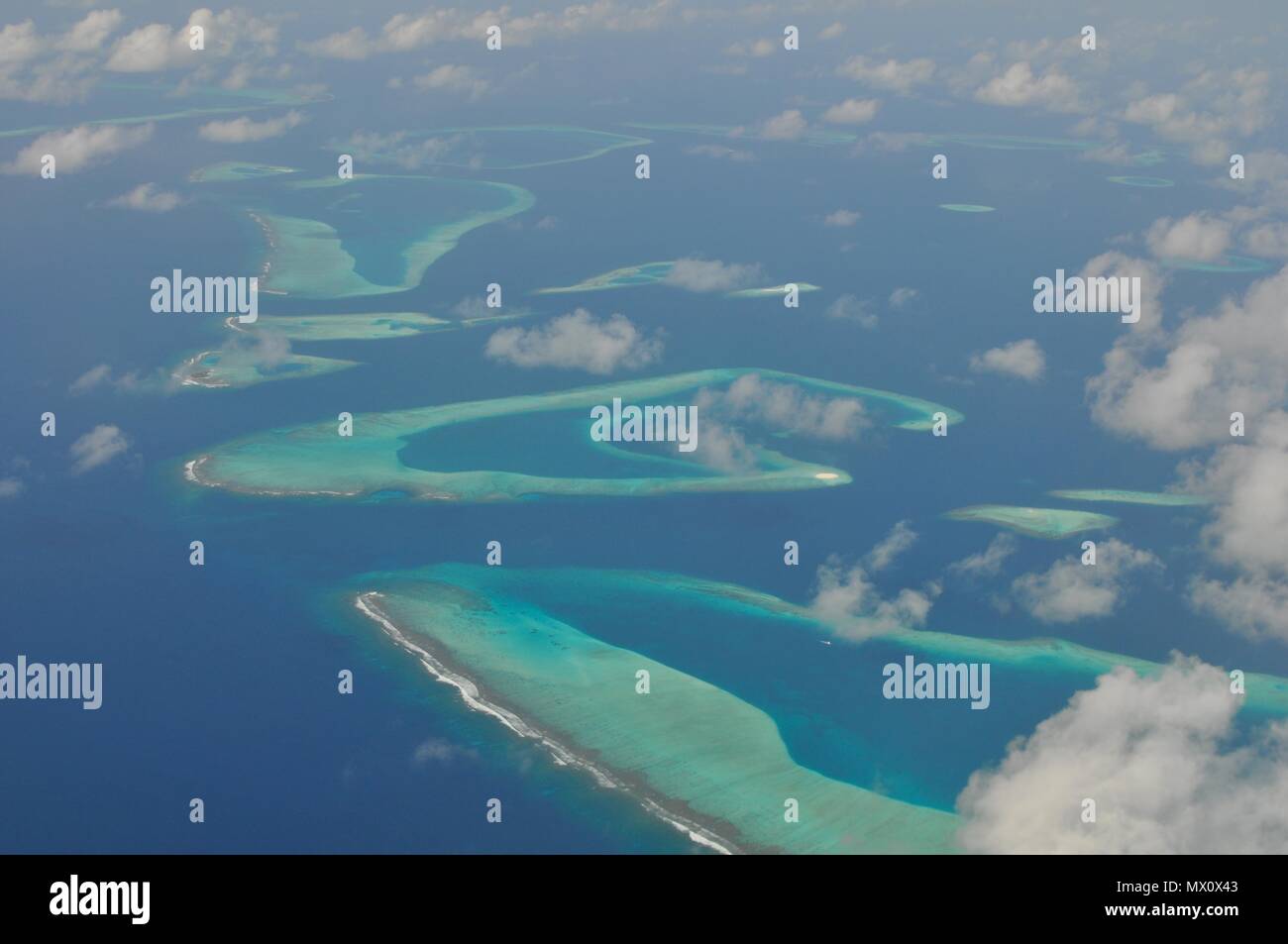 Îles de Maldives de la sky, République des Maldives Banque D'Images
