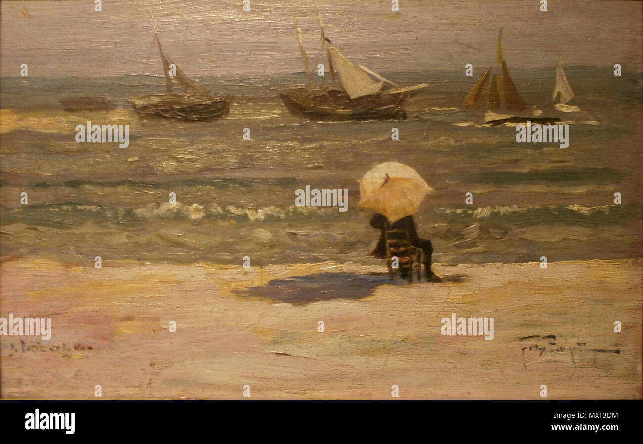 205 Felix Buhot, Le Poète et la mer Banque D'Images