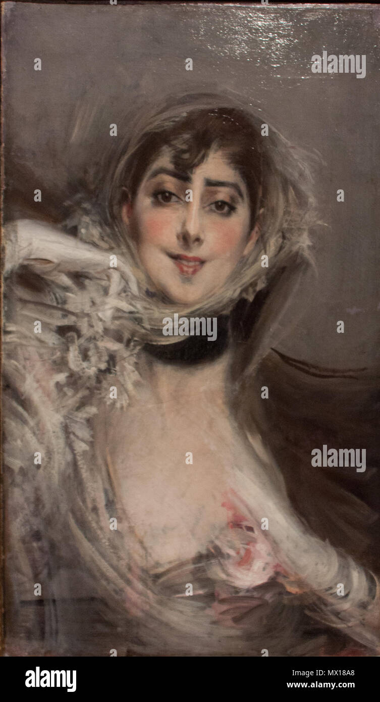 . Italiano : Femme aux gants - Giovanni Boldini olio su tela 1901 ca Acquisto alla Biennale di Venezia 1932 . 6 mars 2016, 18:19:10. Davide Mauro 205 Femme aux gants - Giovanni Boldini Banque D'Images