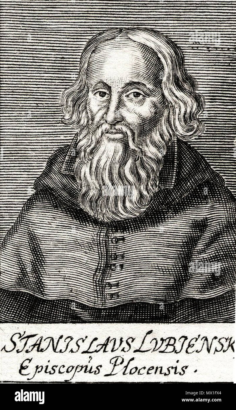 . Stanisław Tomasz Łubieński (1574 - 1640) - biskup płocki, podkanclerzy koronny, sekretarz królewski . 1688 Lubiensk 573 Stanislas Banque D'Images