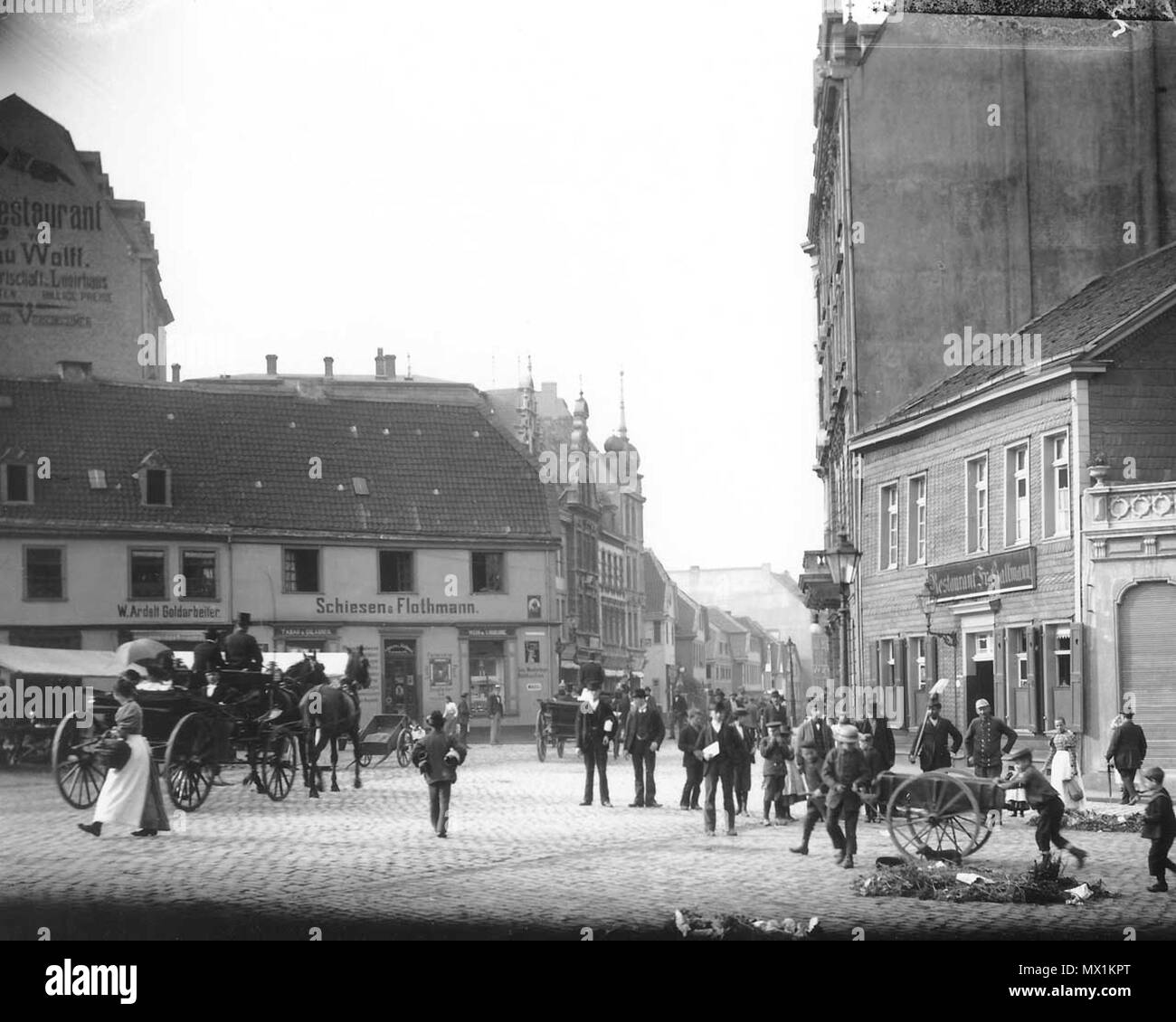 530 Rottstraße aus Richtung Kopstadtplatz Rottstrasse 1900 c030 v Banque D'Images