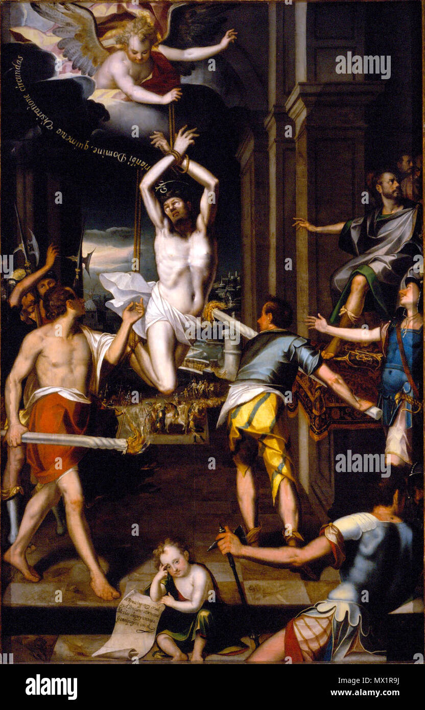 . Anglais : Le Martyre de saint Pontien . 26 juin 2016, 07:35:48. Baltasar de Echave Orio 404 Martyre de saint Pontien Banque D'Images