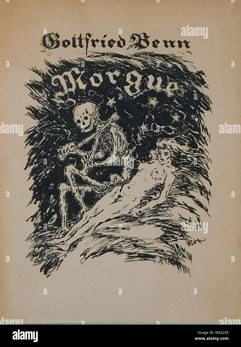 . Deutsch : Gottfried Benn : Gedichte und andere, Morgue. München, Verlag der Bücherwinkel, 1923. Umschlagzeichnung von Rolf von Hoerschelmann. Dans handschriftlich numerierten Gedruckt 300 Exemplaren . 1923. Rolf von Hoerschelmann (1885-1947) 251 Gottfried Benn - Gedichte und andere, Morgue, 1924 Hoerschelmann Banque D'Images . Deutsch : Gottfried Benn : Gedichte und andere, Morgue. München, Verlag der Bücherwinkel, 1923. Umschlagzeichnung von Rolf von Hoerschelmann. Dans handschriftlich numerierten Gedruckt 300 Exemplaren . 1923. Rolf von Hoerschelmann (1885-1947) 251 Gottfried Benn - Gedichte und andere, Morgue, 1924 Hoerschelmann Banque D'Images